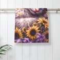 thumbnail image 5 of Pofeuu Warm Sunflower Sleeping Cat Print Hand Towel 27.5" x 16" Soft Absorbent Towel for Bathroom SPA Gym Hotel, 5 of 6
