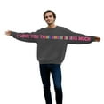 thumbnail image 6 of STETMN Valentine's Day Loose Sweatshirt for Women I Love You This Much Print Top Casual Crewneck T-Shirt, 6 of 8