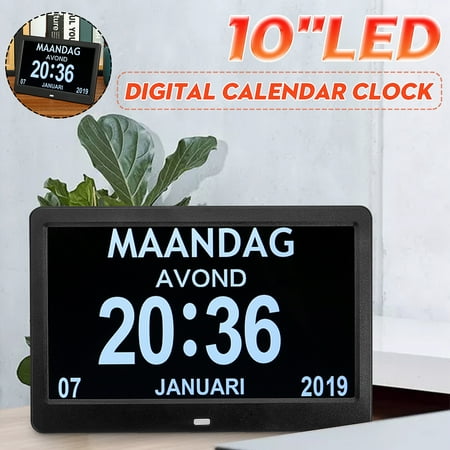 10 Led Digital Calendar Alarm Day Week Month Year Clock Dementia Alzheimer Walmart Canada 10 Led Digital Calendar Alarm Day Week Month Year Clock Dementia Alzheimer Walmart Canada