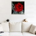 thumbnail image 5 of 5D rosa roja flor redonda diamantes de imitación punto de cruz DIY cristal Floral arte costura hogar Oficina bordado diamante pintura Methold JJ12247-00, 5 of 5
