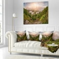 thumbnail image 3 of Designart Rising Above the River Mist - Landscape Photo Throw Pillow - 18x18, 3 of 5