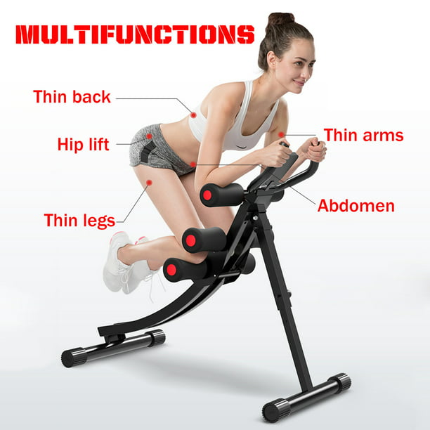 SELLCLUB 4 Gears Adjustable Abdominal Trainers, Fitness Ab Cruncher Machine, Shaper Machine, Tummy Exercise Equipment with Smart LCD Display for Home Gym Muscle Build Fitness Workout