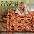 thumbnail image 5 of Sacred Thread Fleece Blanket South Western, Reversible Mexican, Vibrant Aztec Blankets and Throws for Aztec Decor for Home (Peach Flannel / Sherpa) (Throw (40''x60''), 5 of 10