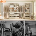 thumbnail image 6 of Homieasy Adjustable Closet Organizer System (6-15Ft) with 8 Wooden Drawers & Modular Tower ,Walk-In Wardrobe Storage with 4 Hanging Rods, Expandable Garment Rack, White Oak, 6 of 6