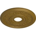 thumbnail image 3 of Ekena Millwork 16 1/8"OD x 3 1/2"ID x 7/8"P Genevieve Ceiling Medallion (Fits Canopies up to 3 1/2"), Hand-Painted Gold, 3 of 6