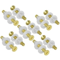 Wideskall 10 Pieces Brass Plated Toilet Seat Hinge Bolts Screw and Nut