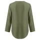 thumbnail image 4 of Qucoqpe - Camisas de gasa con cremallera para mujer, blusas holgadas con cuello en V, media manga, dobladillo curvo, para oficina, negocios, informales, lisas, con mangas enrolladas, para salir, 4 of 7