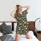 thumbnail image 5 of Fotbe Bear Sunflower Conjunto de Pijama Estampado para Mujer, 2 Piezas, Ropa de Dormir con Camiseta de Manga Corta y Shorts Suaves-XX-Large, 5 of 6