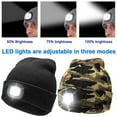 thumbnail image 3 of HESHENG LED Beanie Hat, Hands-Free Warm Winter Knitted Hat LED Flashlight, Blue, 3 of 8