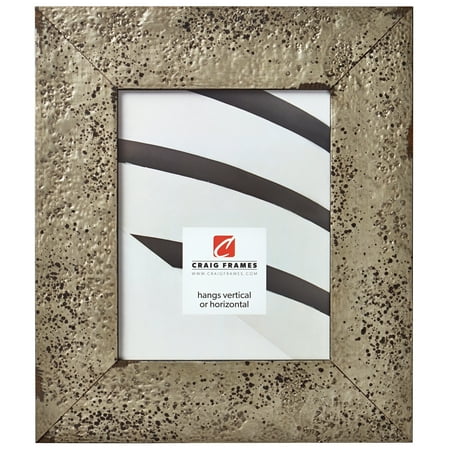 Craig Frames Hudson, Distressed Silver Picture Frame, 20 x 20 Inch