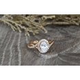 thumbnail image 4 of HeartsAndYou 1.9ct Oval Cut Moissanite Engagement Ring for Women 18k Rose Gold over Silver Halo Twisted, 4 of 8