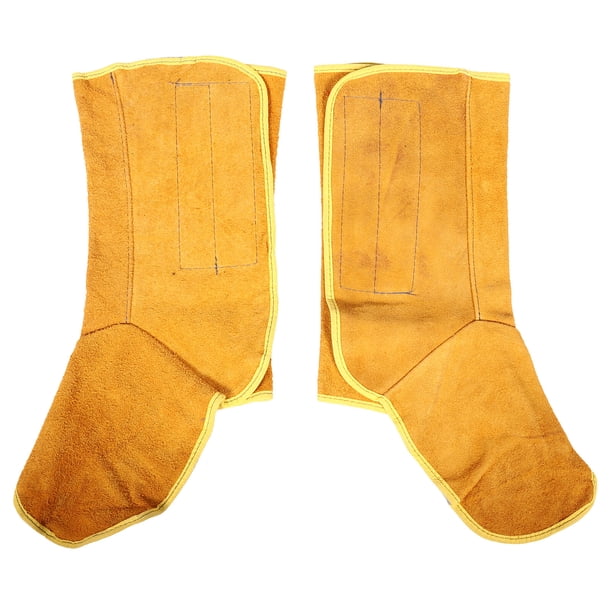 EeaseMX 1 par de protectores de pie de soldador de piel de vaca. Fundas protectoras de cuero para pies de soldador.