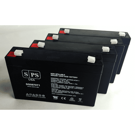 SPS Brand 6V 7 Ah Replacement Battery for Makita 9.6v BMR100, 9120, 6222D, 6260D, 6226D (4