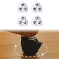 thumbnail image 6 of BAOSITY 4 Pieces Self Sticky Caster Wheel Mute 360 degree Rotation Swivel Furniture Sliders for Mop Bucket Storage Box Kitchen Appliances White, 6 of 8