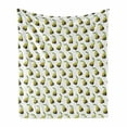 thumbnail image 1 of Watercolor Soft Flannel Fleece Throw Blanket, Delicious and Organic Pears on a Plain Backdrop, Cozy Plush for Indoor and Outdoor Use, 60" x 80", Green Yellow Green, by Ambesonne, 1 of 5