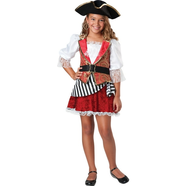 Girls Pretty Pirate Halloween Costume - Walmart.com - Walmart.com