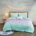 thumbnail image 5 of Mi Zone Glimmer 3-Piece Metallic Glitter Printed Reversible Duvet Cover Set, Twin/Twin XL - Aqua, 5 of 11
