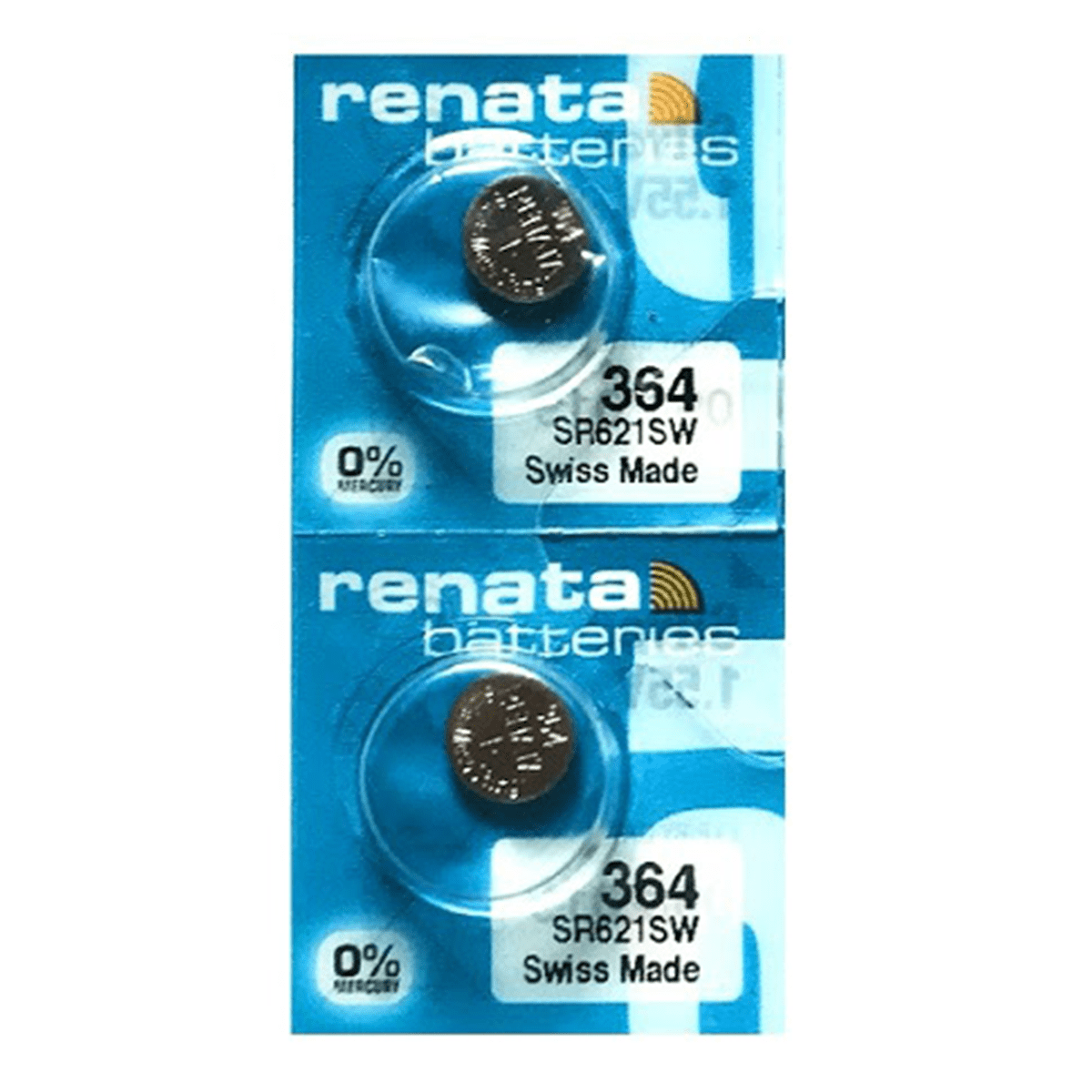 Renata 364 SR621SW Batteries - 1.55V Silver Oxide 364 Watch Battery (20  Count)