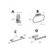 thumbnail image 2 of 1pc Stainless Steel Towel Ring & Toilet Paper Holder & Towel Bar & Robe Hook Set For Bathroom, 304 Stainless Steel, 2 of 4