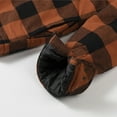 thumbnail image 5 of Coevals Club Men's Flannel Jacket Sherpa Lined Cotton Plaid Snap Button Up Quilted Long Sleeve Shirt Jacket Brown Black 62 4X-Large, 5 of 7