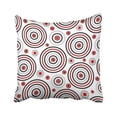thumbnail image 1 of BOSDECO Black Plaid Abstract Geometric Circle Pattern Of Hexagon On White Red Basic Color Creative Pillowcase Throw Pillow Cover Case 20x20 inches, 1 of 2