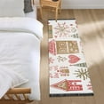 thumbnail image 3 of Yayeee Runner Rug for Bedroom 2'x6' Machine Washable Hallway Non Slip Mat, Brown Nordic Christmas House, 3 of 8