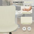 thumbnail image 5 of Hawsaiy Dining Chairs Set of 2,Modern Armless PU Leather Accent Chairs with Sturdy Metal Legs for Dining Room,Living Room,Beige, 5 of 8