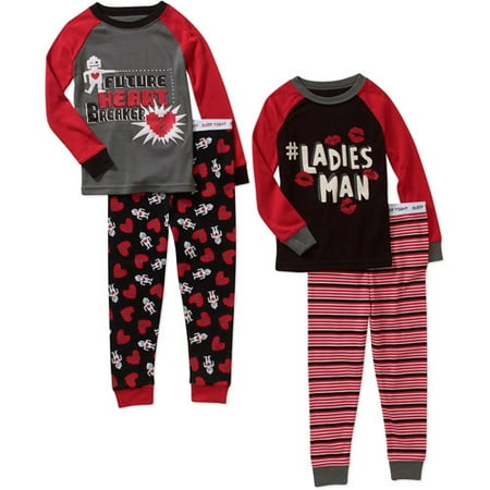 Seasonal ^^baby Toddler Boy 4-piece Valentines Da