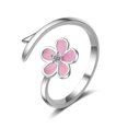 thumbnail image 2 of Nuevo Anillo de Plata de Ley 925 abierto ajustable moda exquisita estudiante novia mujer joyería accesorios fiesta de boda, 2 of 2