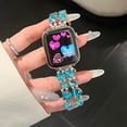 thumbnail image 6 of Pearl Beaded Bracelet Compatible with Apple Watch Bands 38mm 40mm 41mm, Bling Diamond Band Shiny Dressy Metal Strap for iWatch Series 9 8 7 6 5 4 3 2 SE Ultra Women,D, 6 of 7