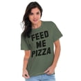 thumbnail image 4 of Feed Me Pizza Plus Size Crewneck Graphic Tee Shirt Brisco Brands 4X, 4 of 5