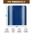 thumbnail image 7 of nqOlkjepod Blue Striped Chair Covers Set of 8, Decorative Chair Back Cover, Farmhouse Blue White Stripes Dining Room Chair Slipcovers Removable Chair Protectors Covers for Party Banquet, 7 of 7