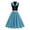 Blue, variant on Qiopertar Women's Retro Polka Dot Print Dress Wedding Guest Cocktail Party Sleeveless Round Neck A-Line Floral Casual Elegant Dress, Blue S