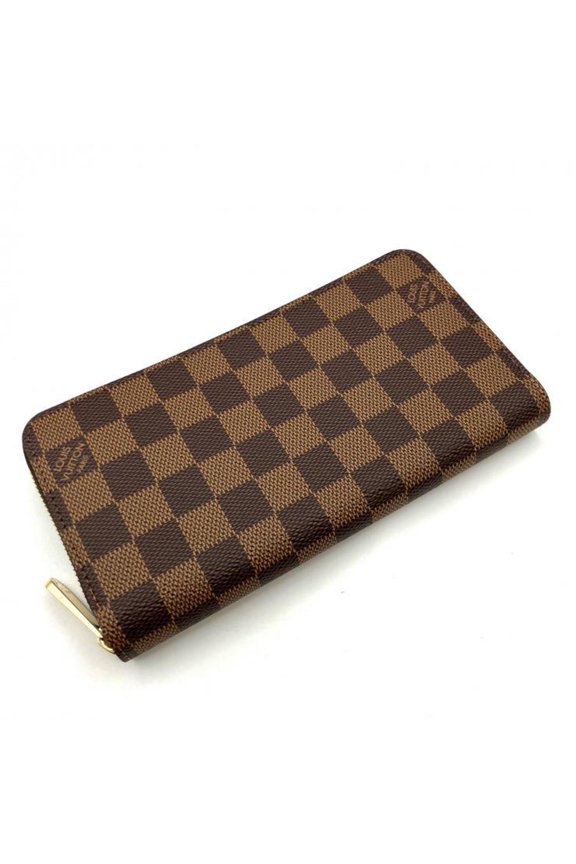 Pre-Owned Louis Vuitton Damier Zippy Wallet N41661, Brown (Good)