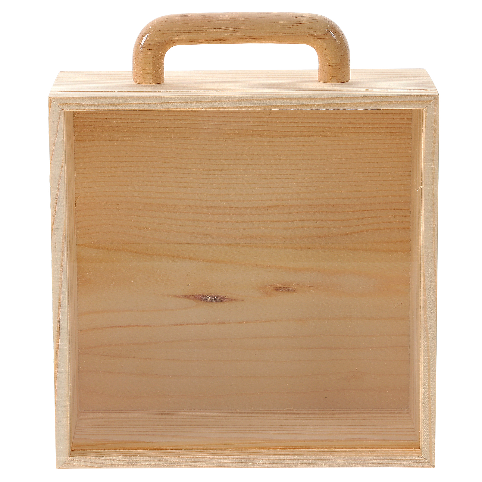 Retro Style Wooden BoxClear Window Wooden Storage Box Handle Desktop Piggy Bank Festival Gift