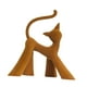 thumbnail image 4 of Figura de animal, estatua decorativa, escultura modernista de resina para escritorio y soporte de TV Gato caminando, 4 of 9