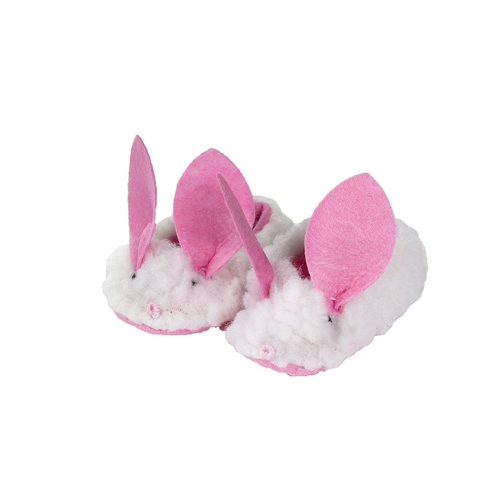 Springfield Bunny Slippers, Adorable pair of slipon pink and white