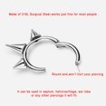 thumbnail image 2 of Surgical Steel Septum Jewelry Silver Spike Hinged Piercing Earrings for Women 16 Gauge Septum Ring 8mm Septum Clicker, 2 of 5