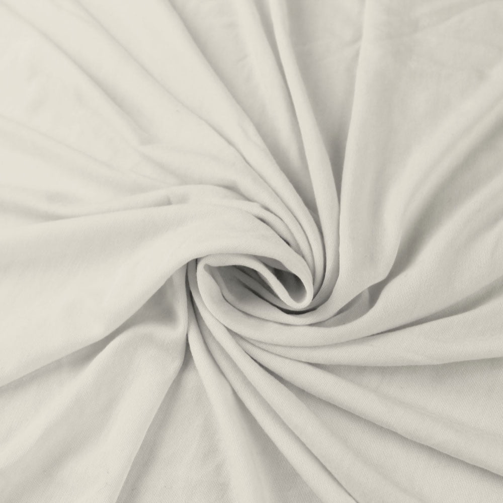 Ivory Rayon Jersey Stretch Knit Fabric Medium Weight/ 180 GSM by the