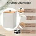 thumbnail image 3 of Kitchen Canisters for Countertop Set of 3, Canisters Sets for the Kitchen Counter with Lid, Metal Farmhouse Food Storage Containers Jars for Flour Sugar Coffee Tea Spice (White), 3 of 6