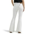 thumbnail image 2 of Lee Women's Legendary Mid Rise Flare Jean Denim Comfort Pants Bright White New, 2 of 5