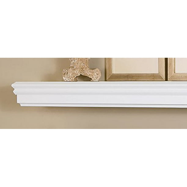 Monroe 72 Inch Fireplace Mantel Shelf White Paint Finish Walmart