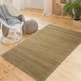 thumbnail image 6 of Woven Paths Tan and Seafoam Geometric Farmhouse Organic Jute Indoor Area Rug, 6 of 6