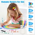 thumbnail image 4 of Ellinjan 288 Count Washable Markers Bulk, 12 Assorted Colors, Fine Line Colored Marker with Conical Tip, Washable Markers for Kids, Bulk M, 4 of 7