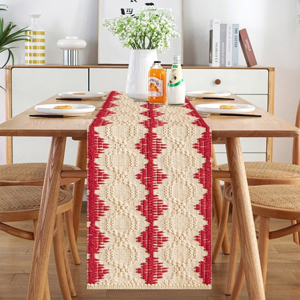 Mantel de mesa con decoración navideña, mantel a cuadros estilo búfalo, camino de mesa rectangular para comedor y café, diseño navideño