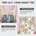 thumbnail image 6 of Pioneer Flower Floral Print Pattern Apron for Women and Men, Cotton Linen Waterproof with Pockets, Adjustable, 33x27 Inch for Kitchen, Gardening, BBQ, Salon, 6 of 6