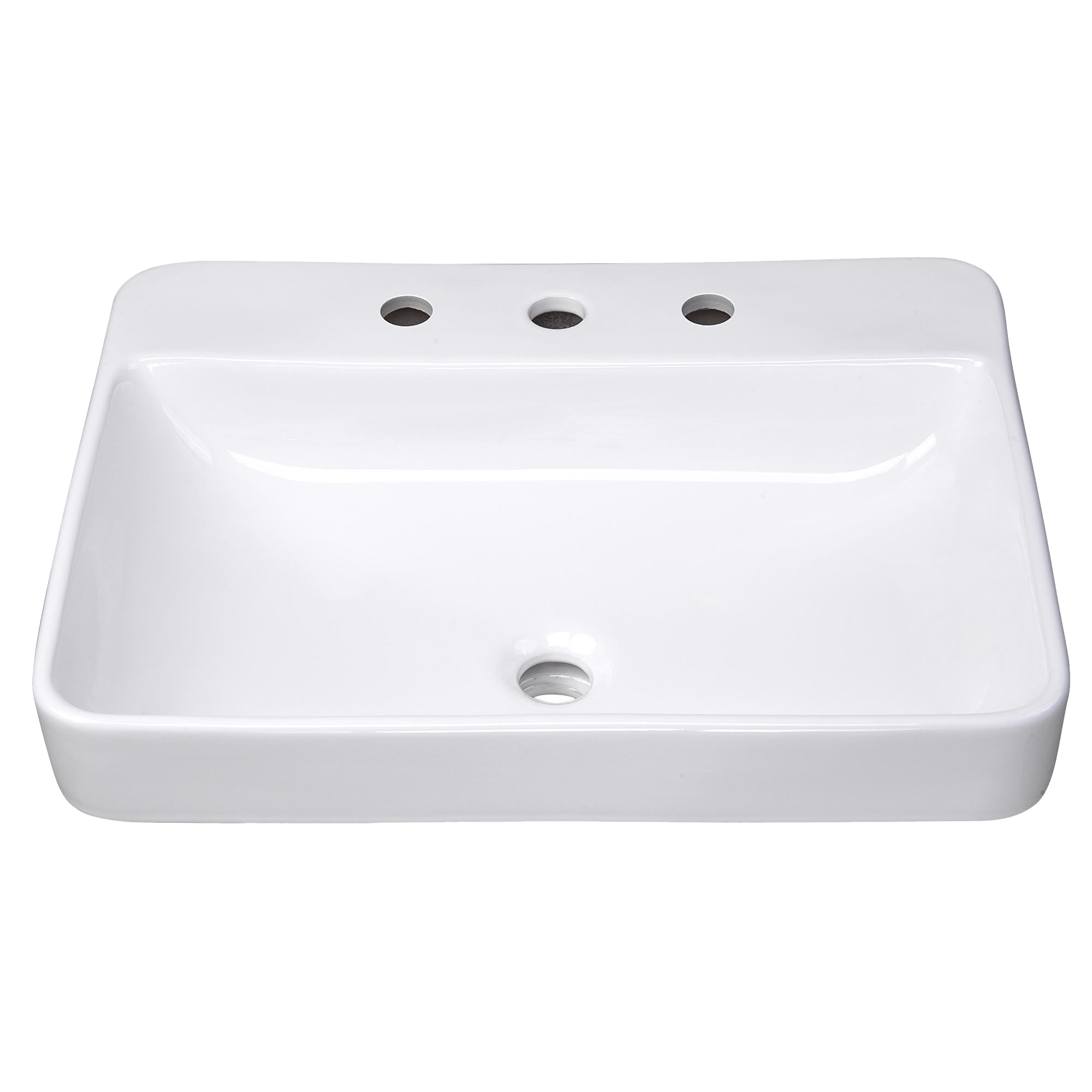 Aquaterior 23" Vessel Sink Drop in Ceramic Basin Pop up Drain Bathroom 2 Pack