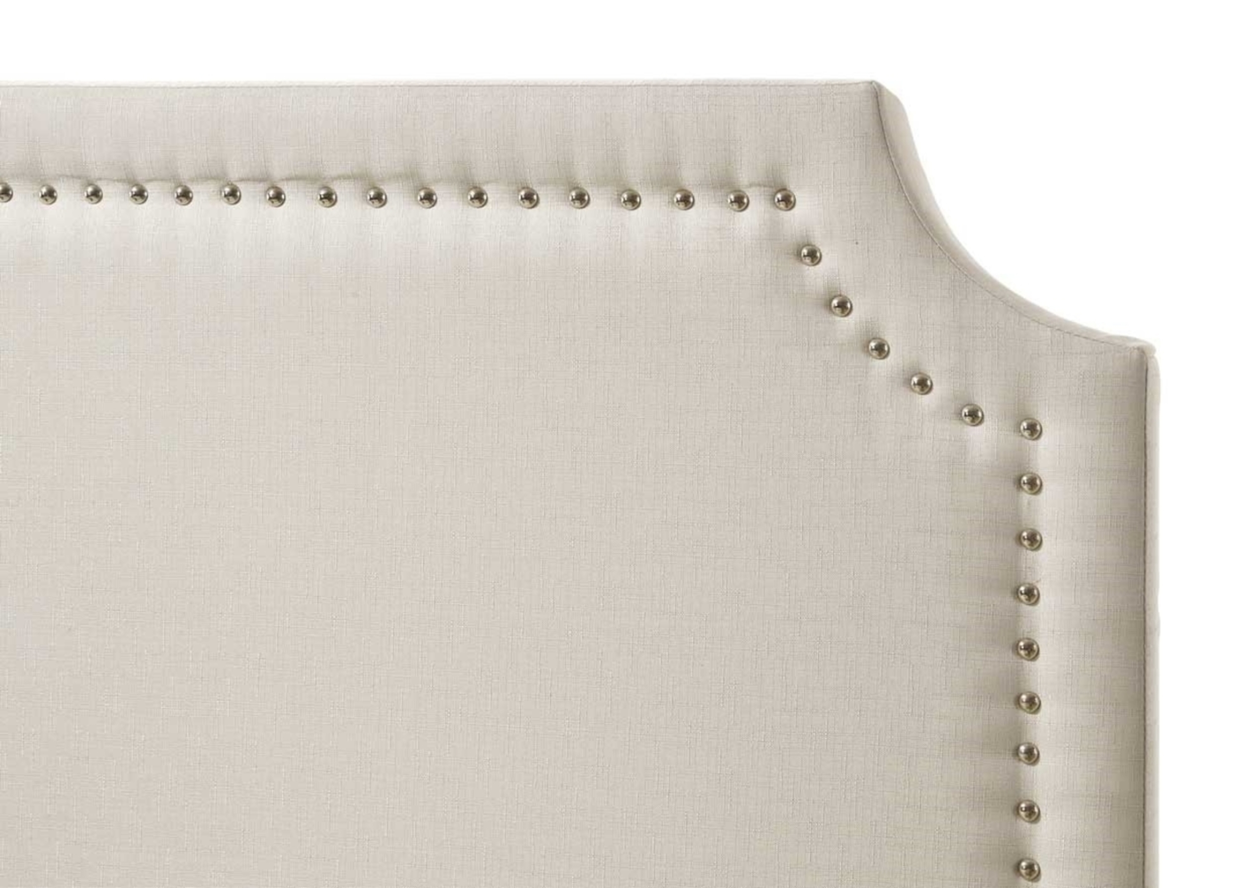 Regal Upholstered Bed with Nail Trim Headboard, King