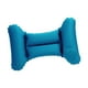 thumbnail image 5 of Almohada de viaje inflable, almohada de espalda, prensa para inflar, forma de H, inflable para tren Seda de leche azul marino, 5 of 9