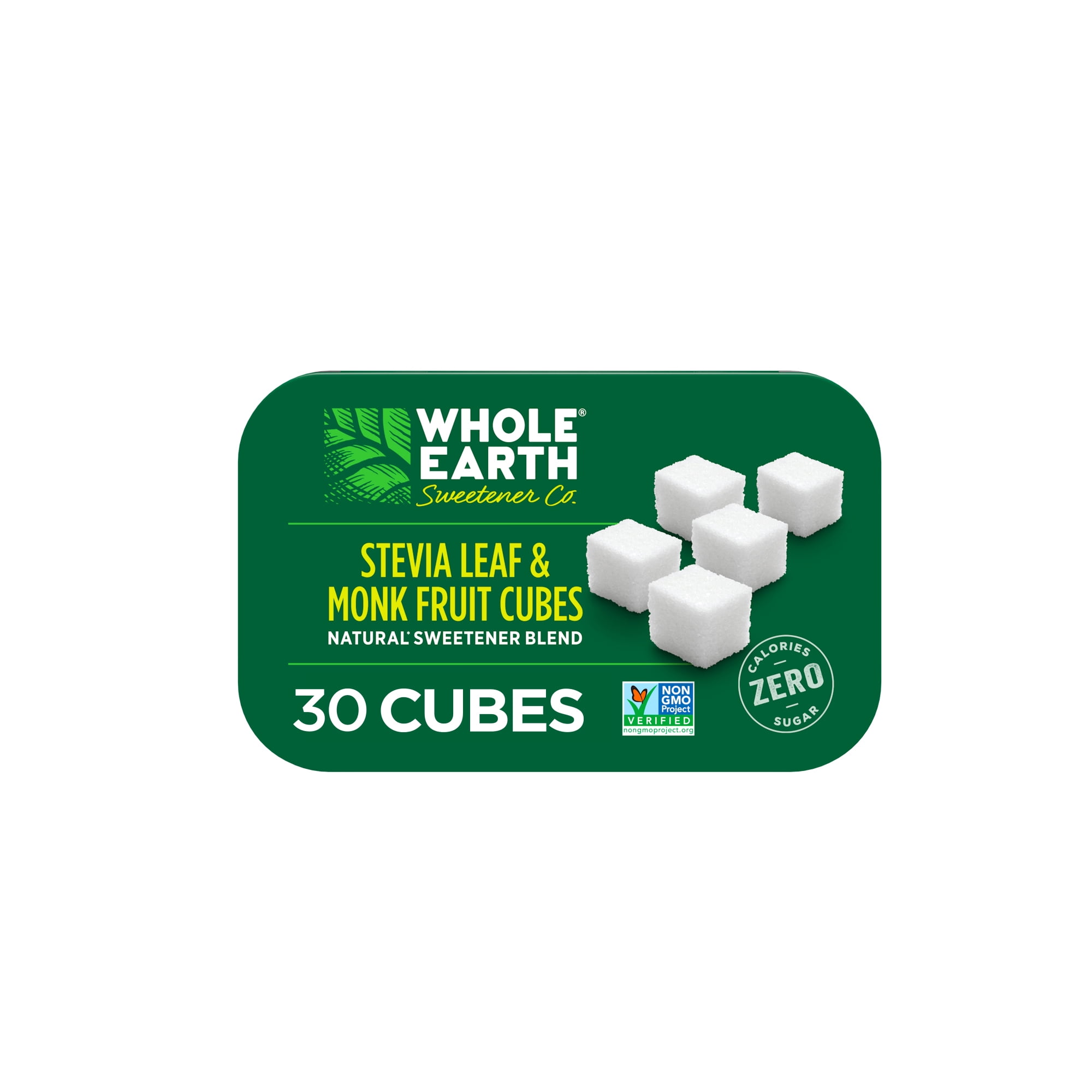 Whole Earth Sweetener Cubes with Natural Stevia Monk Fruit, 30 Cubes